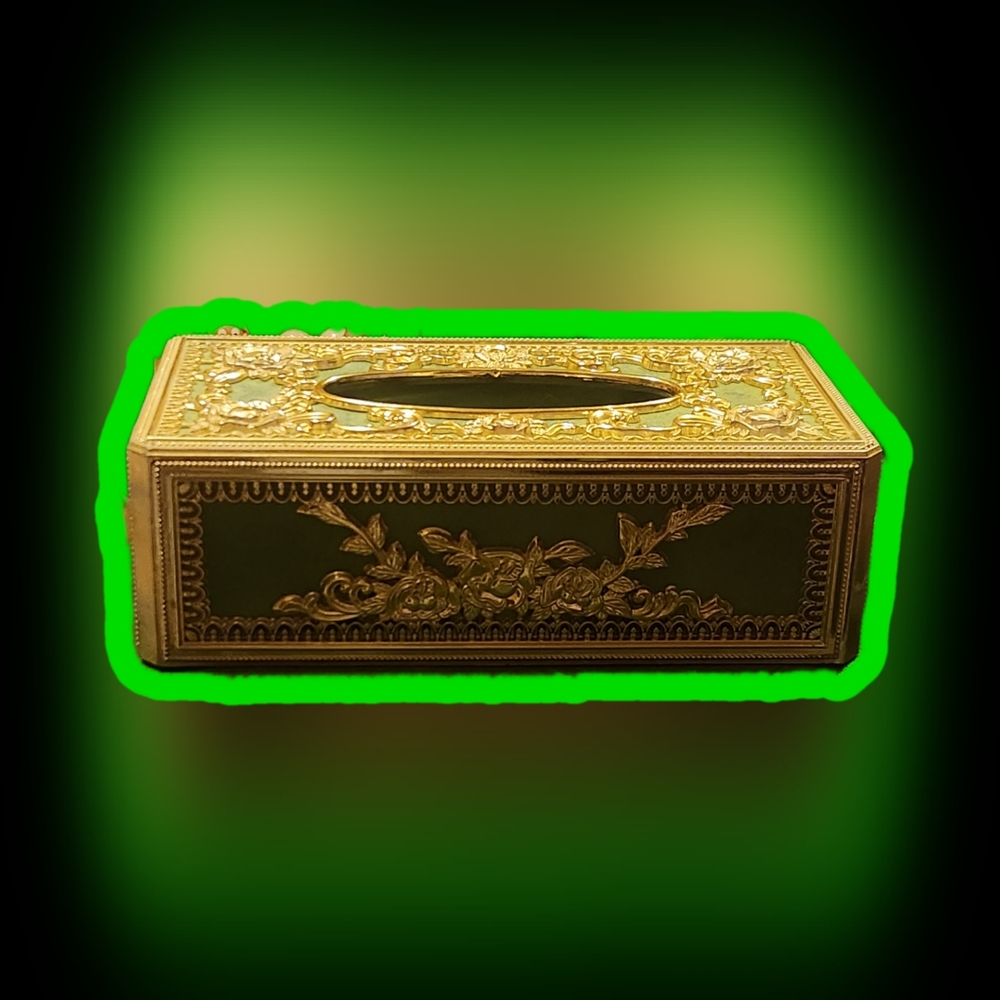 Gorgeous vintage mcm tissue box holder